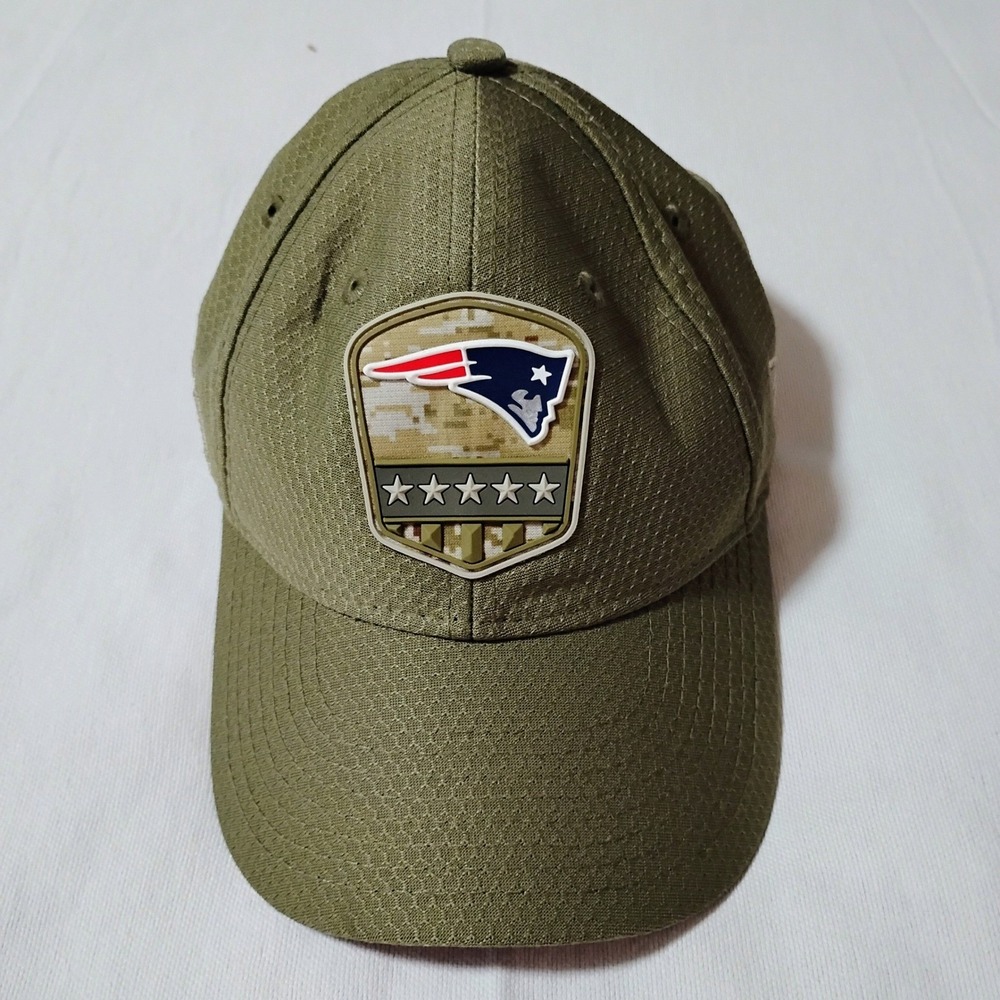 New Era Youth 9TWENTY New England Patriots Salute to Service Olive Green Hat Cap